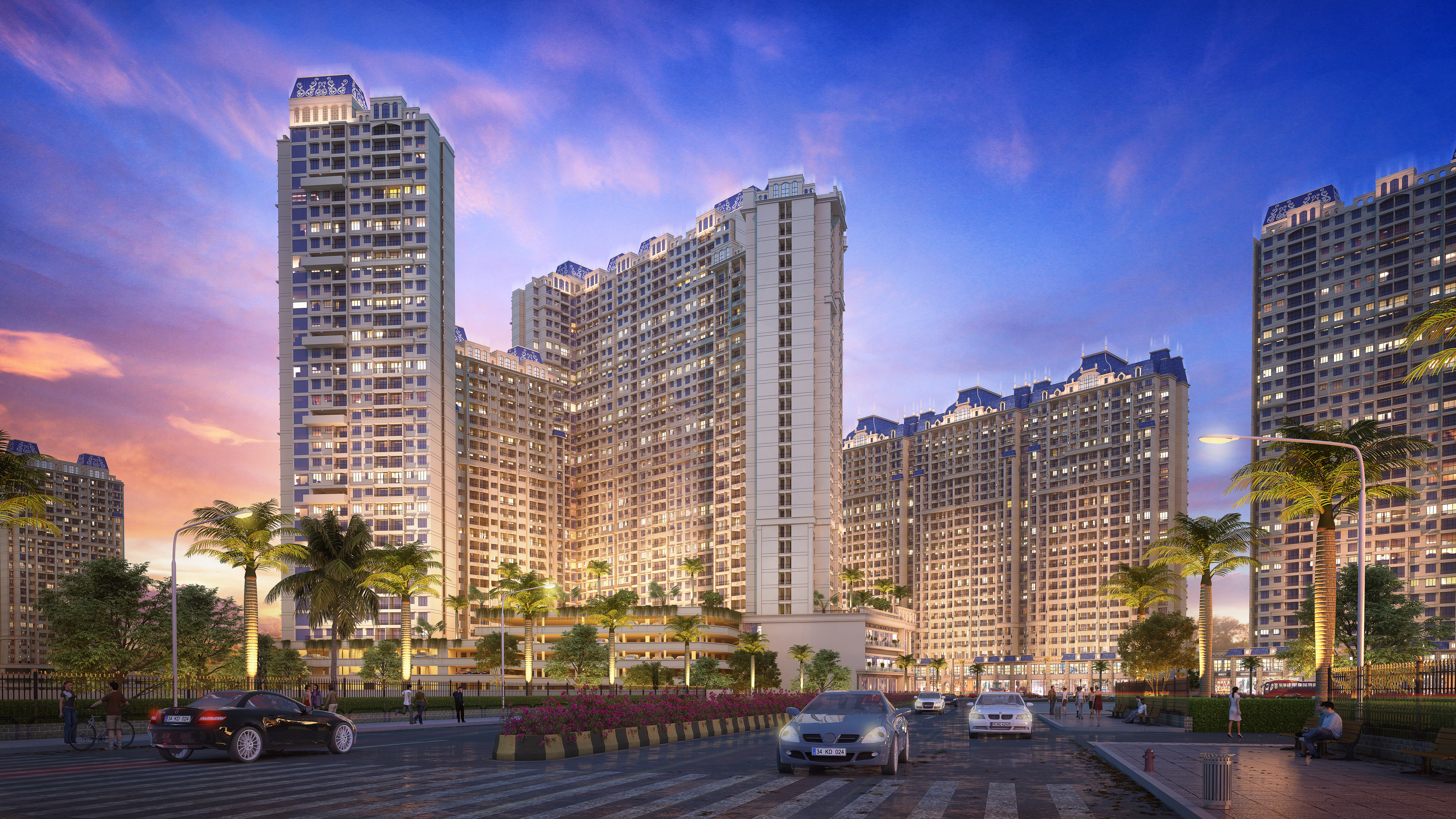 Photo of Cartagena's cathedral at the background and some colonial style houses